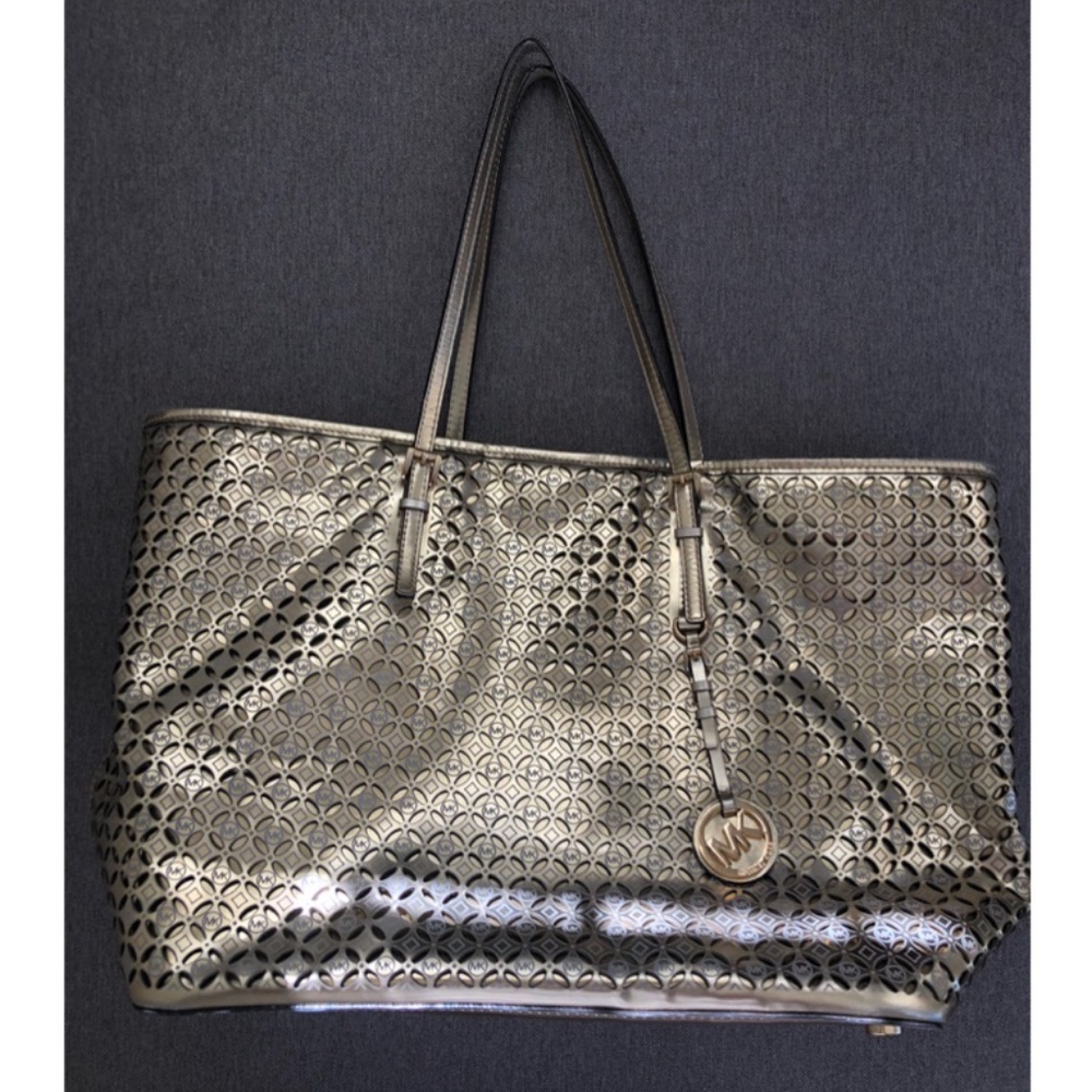 Michael Kors metallic tote